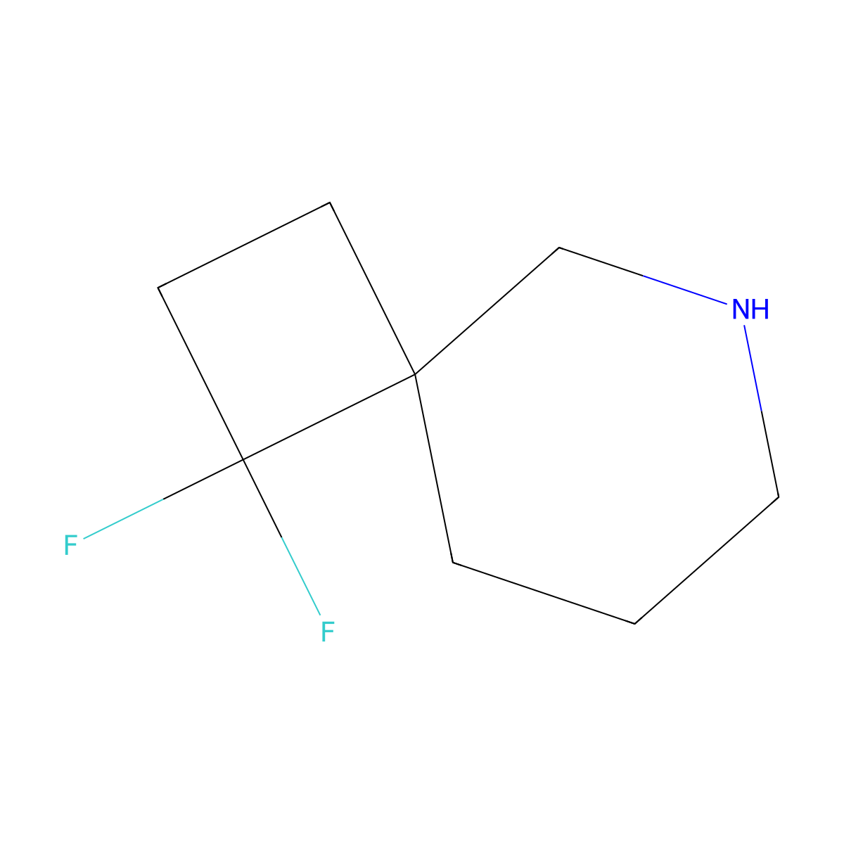 1,1-Difluoro-6-azaspiro[3.5]nonane molecular structure, CAS 2091139-94-3