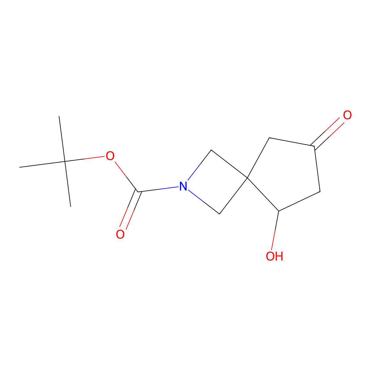 2-Boc-5-hydroxy-7-oxo-2-azaspiro[3.4]octane molecular structure, CAS 2091140-76-8