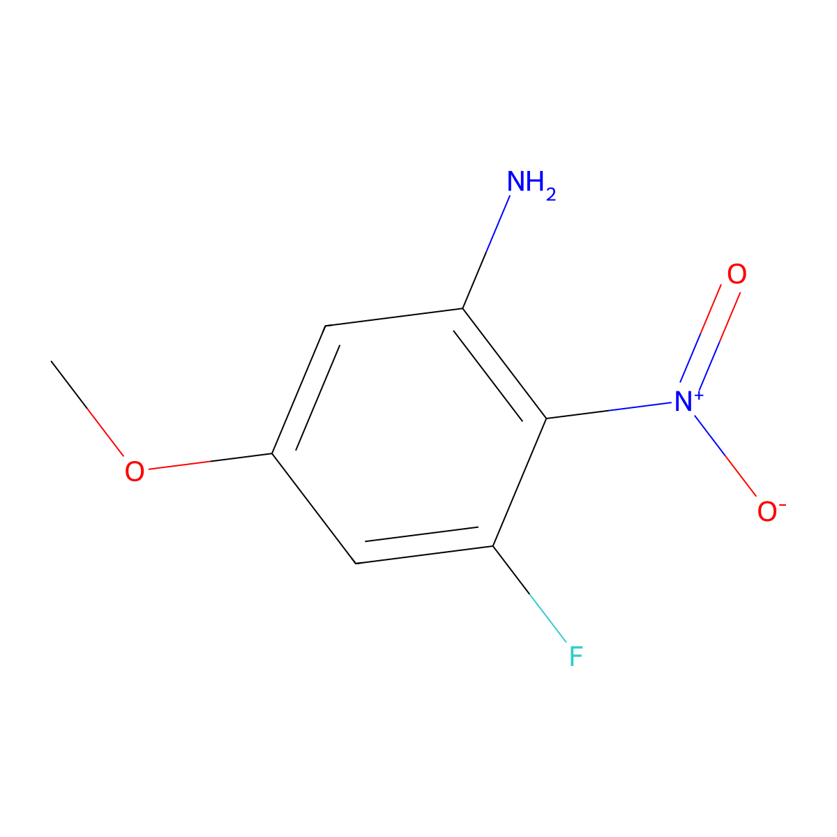 3-Fluoro-5-methoxy-2-nitroaniline molecular structure, CAS 2091140-87-1