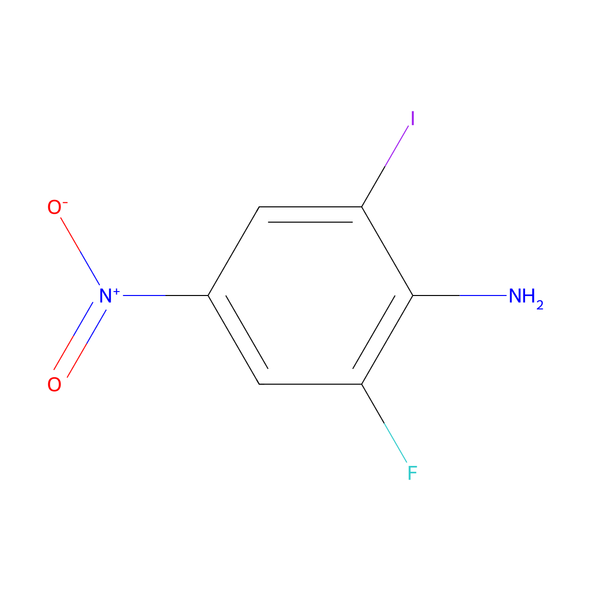 2-Fluoro-6-iodo-4-nitroaniline molecular structure, CAS 2091144-90-8