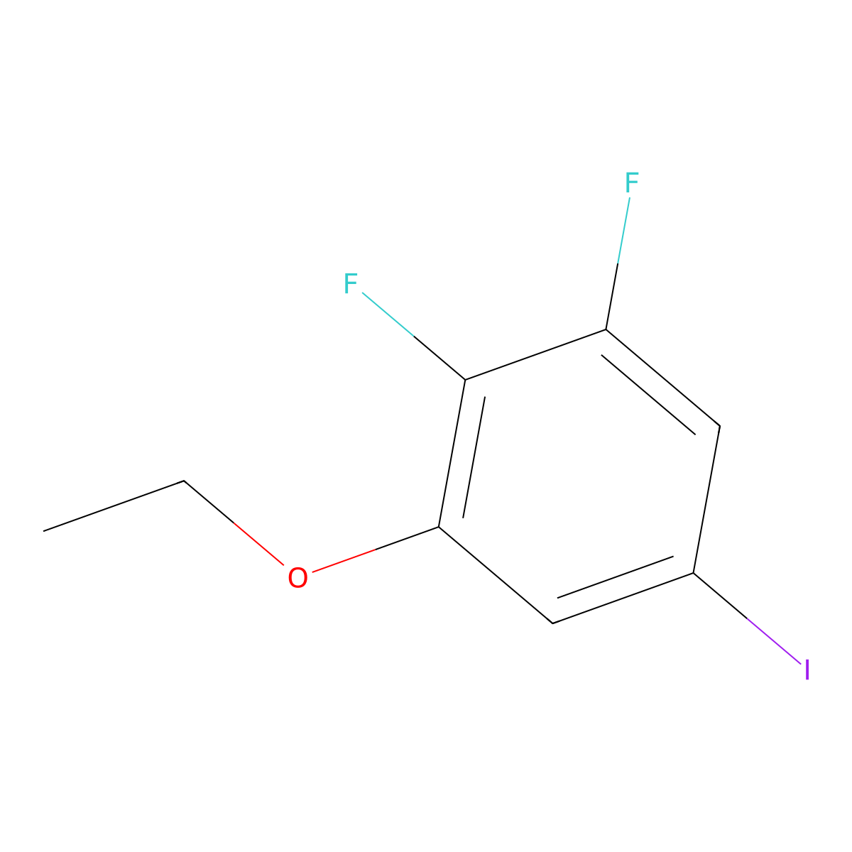 1-Ethoxy-2,3-difluoro-5-iodobenzene molecular structure, CAS 2091144-94-2