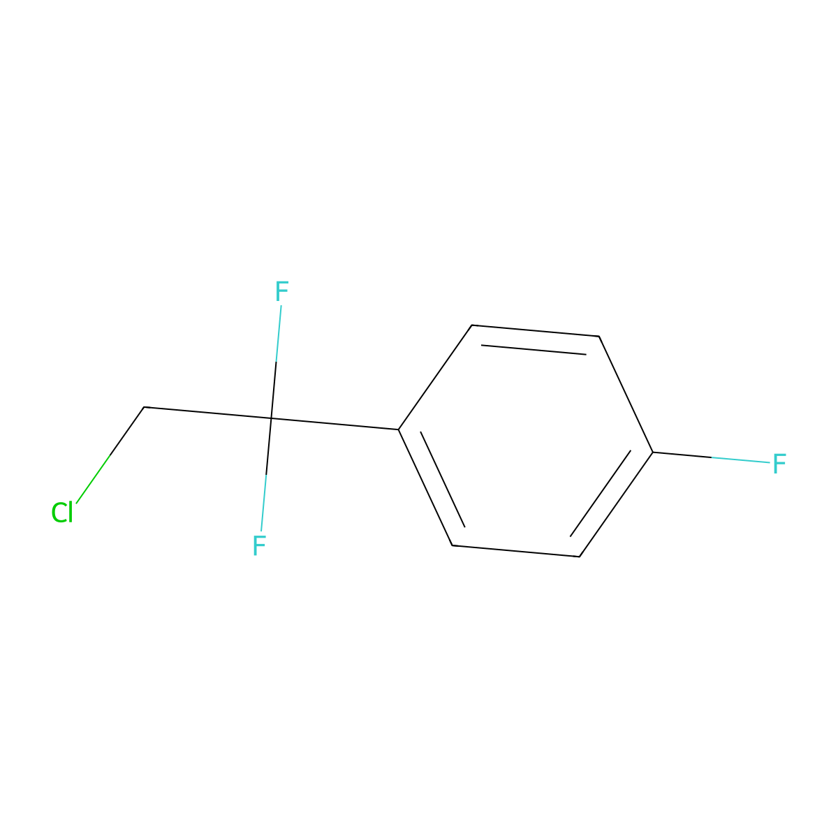 1-(2-Chloro-1,1-difluoroethyl)-4-fluorobenzene molecular structure, CAS 2091146-42-6