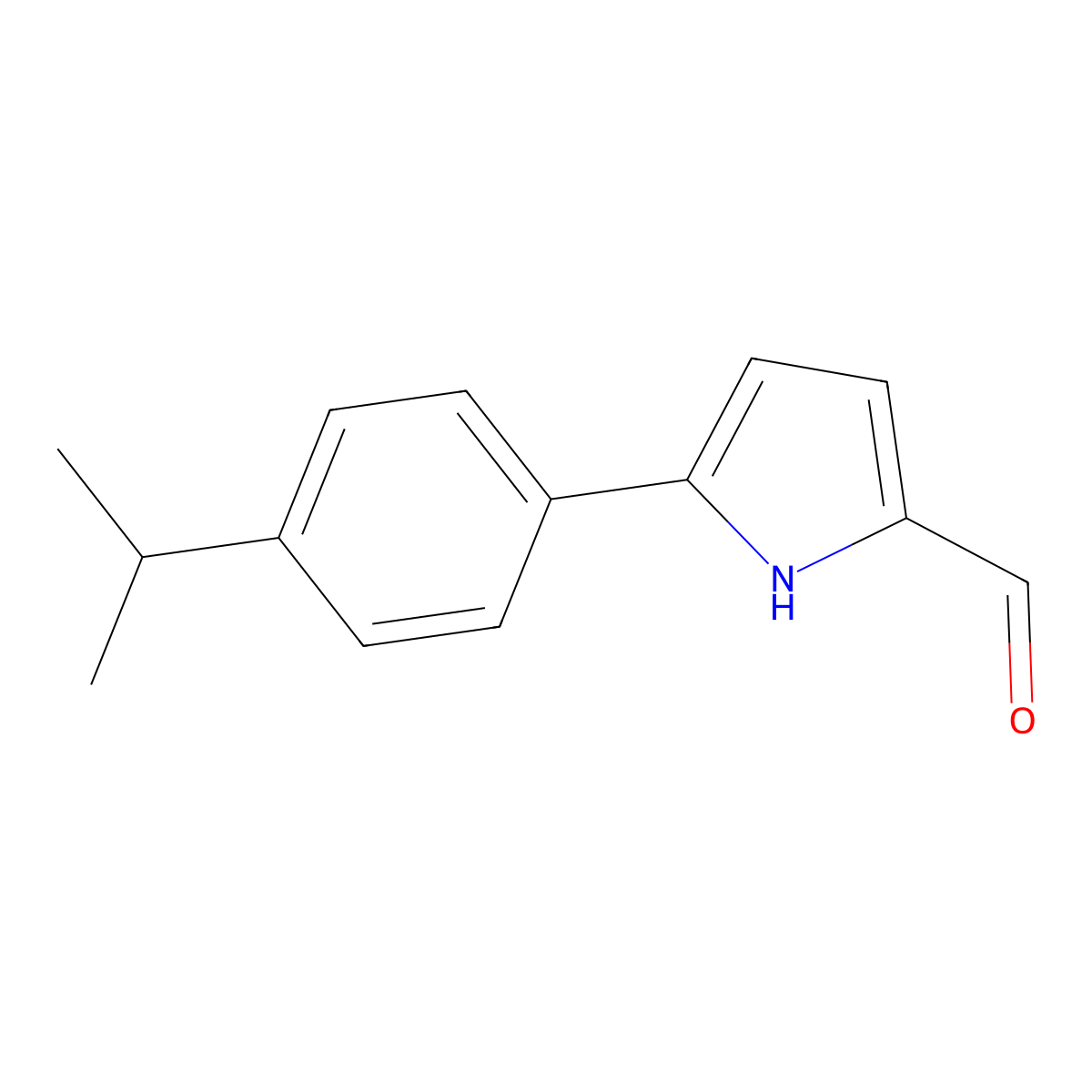 5-[4-(Propan-2-yl)phenyl]-1H-pyrrole-2-carbaldehyde molecular structure, CAS 2091151-34-5