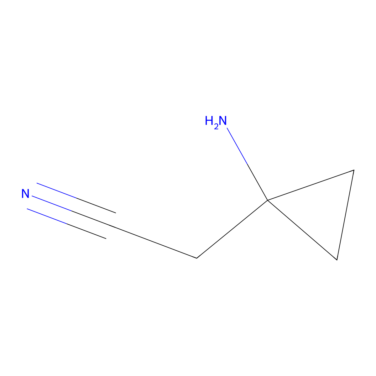 2-(1-Aminocyclopropyl)acetonitrile molecular structure, CAS 2091152-38-2