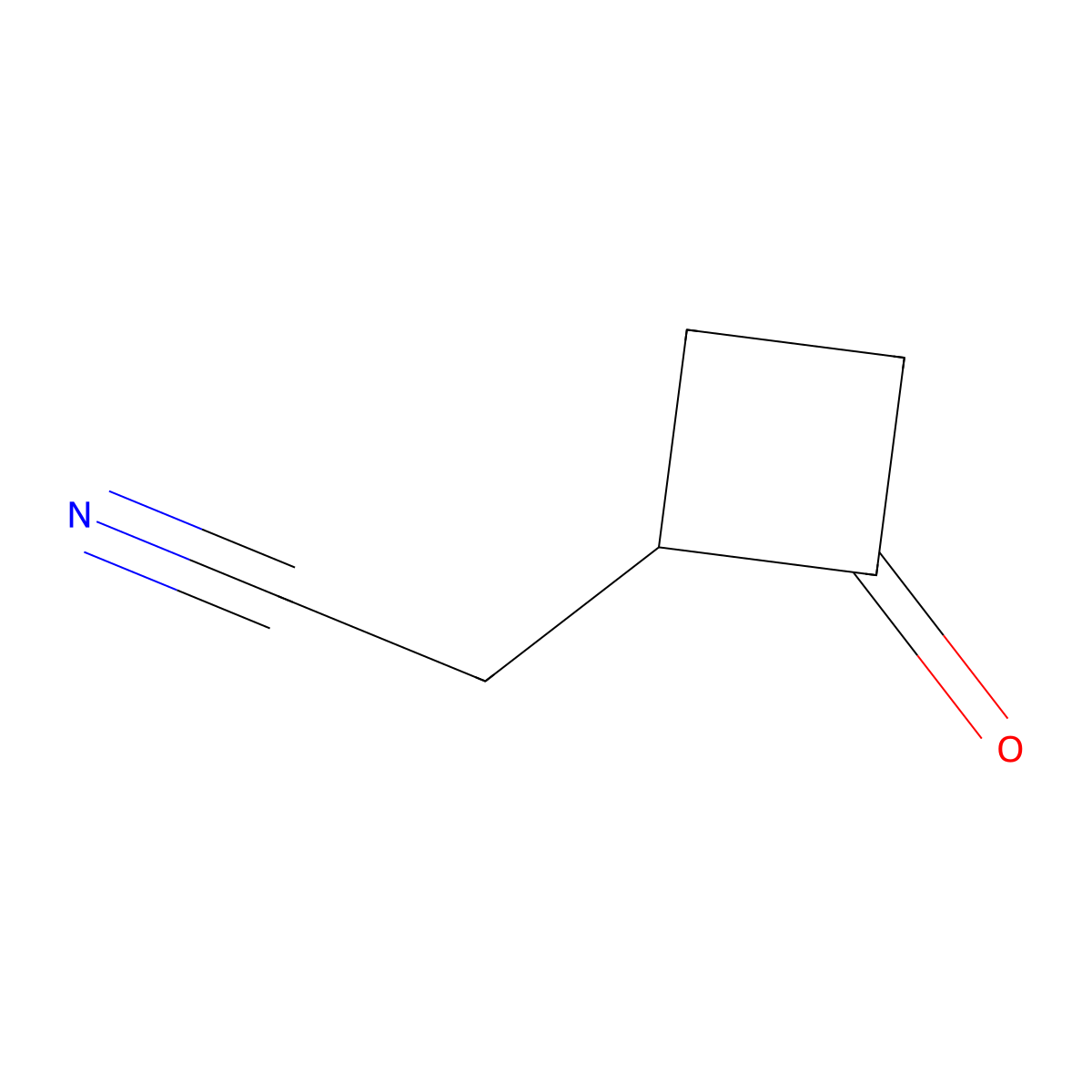 2-(2-Oxocyclobutyl)acetonitrile molecular structure, CAS 2091152-46-2