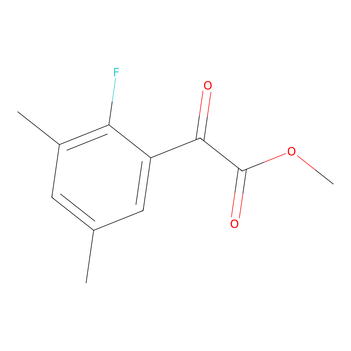 Methyl 2-fluoro-3,5-dimethyl-alpha-oxobenZeneacetate molecular structure, CAS 2091155-47-2