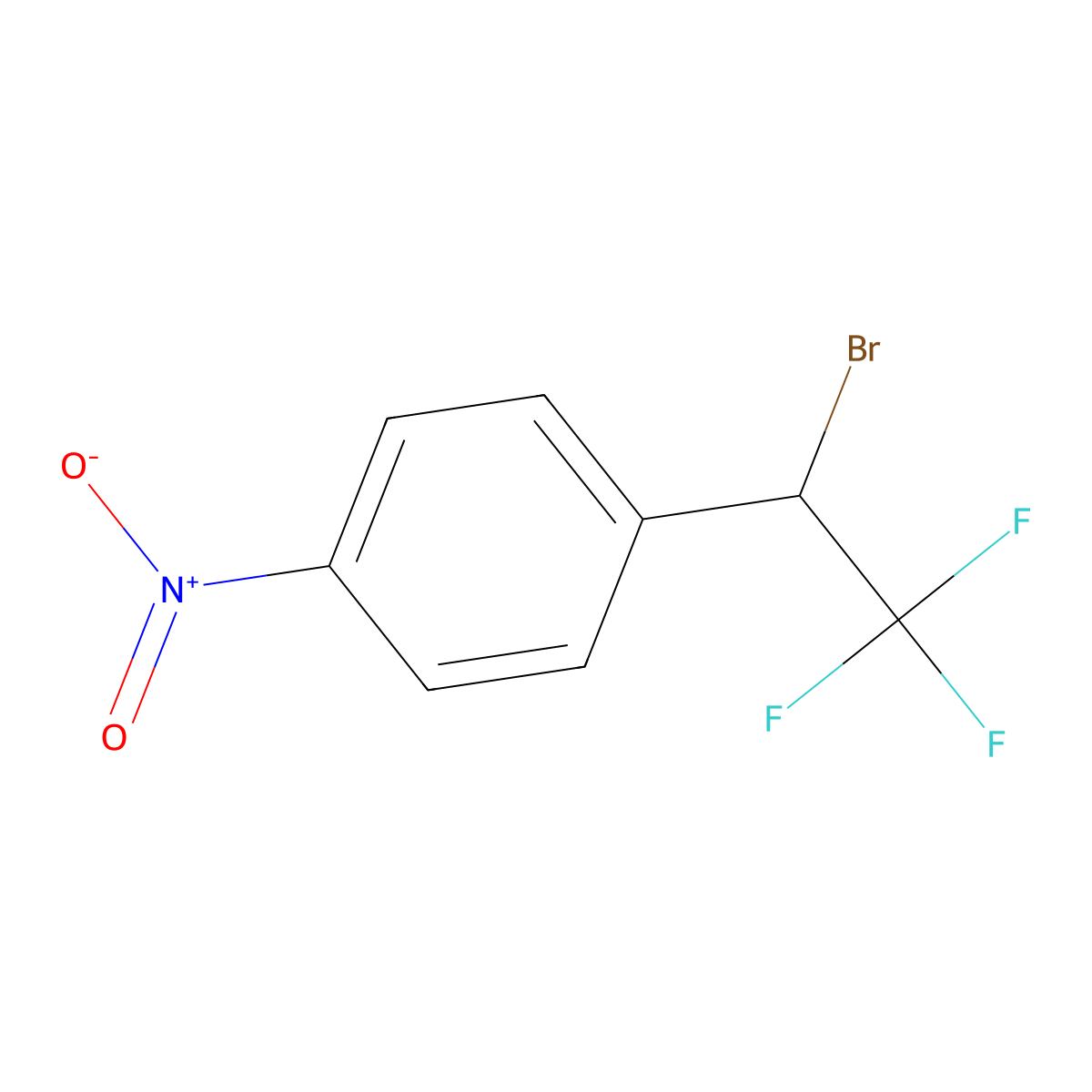 1-(1-Bromo-2,2,2-trifluoroethyl)-4-nitrobenzene molecular structure, CAS 2091158-96-0