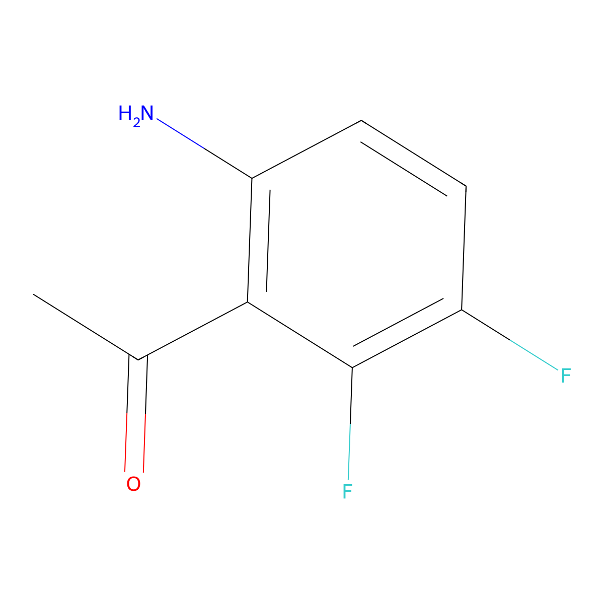 1-(6-Amino-2,3-difluorophenyl)ethanone molecular structure, CAS 2091160-37-9