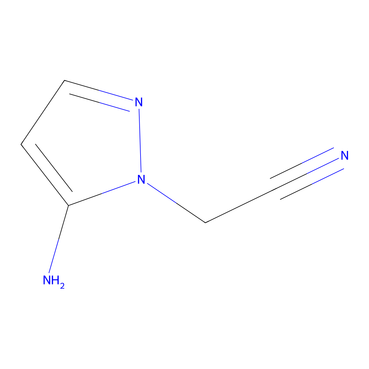 2-(5-amino-1H-pyrazol-1-yl)acetonitrile molecular structure, CAS 2091160-63-1