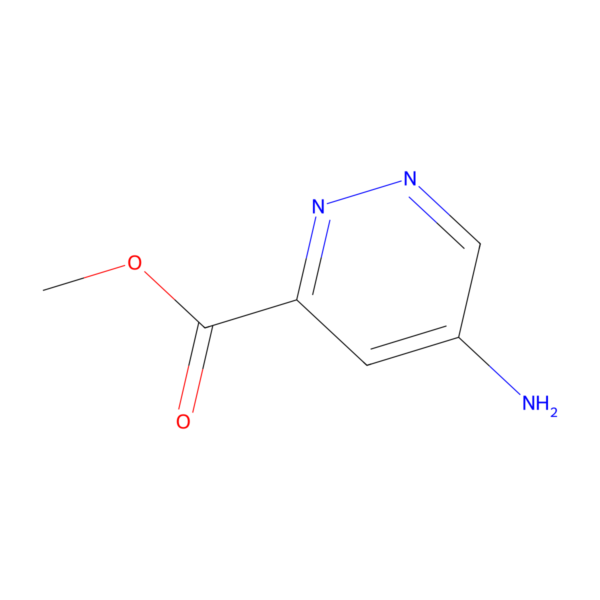 Methyl 5-aminopyridazine-3-carboxylate molecular structure, CAS 2091168-78-2