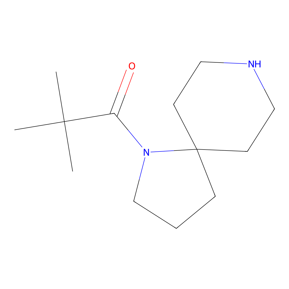 1-{1,8-Diazaspiro[4.5]decan-1-yl}-2,2-dimethylpropan-1-one molecular structure, CAS 2091176-09-7