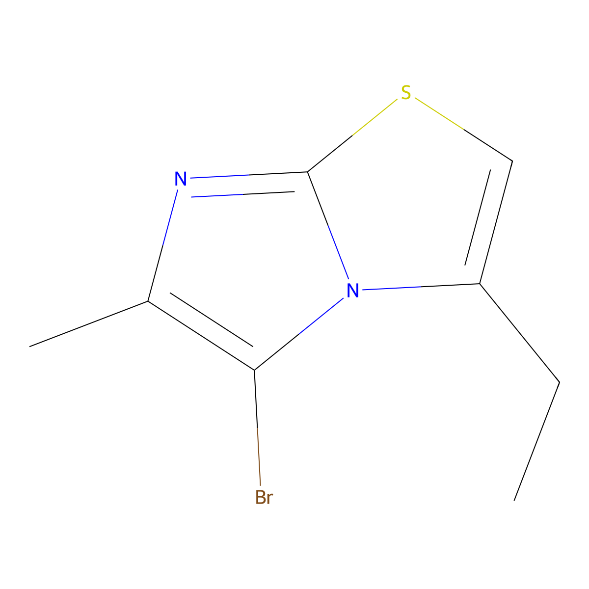 5-Bromo-3-ethyl-6-methylimidazo[2,1-b][1,3]thiazole molecular structure, CAS 2091180-39-9