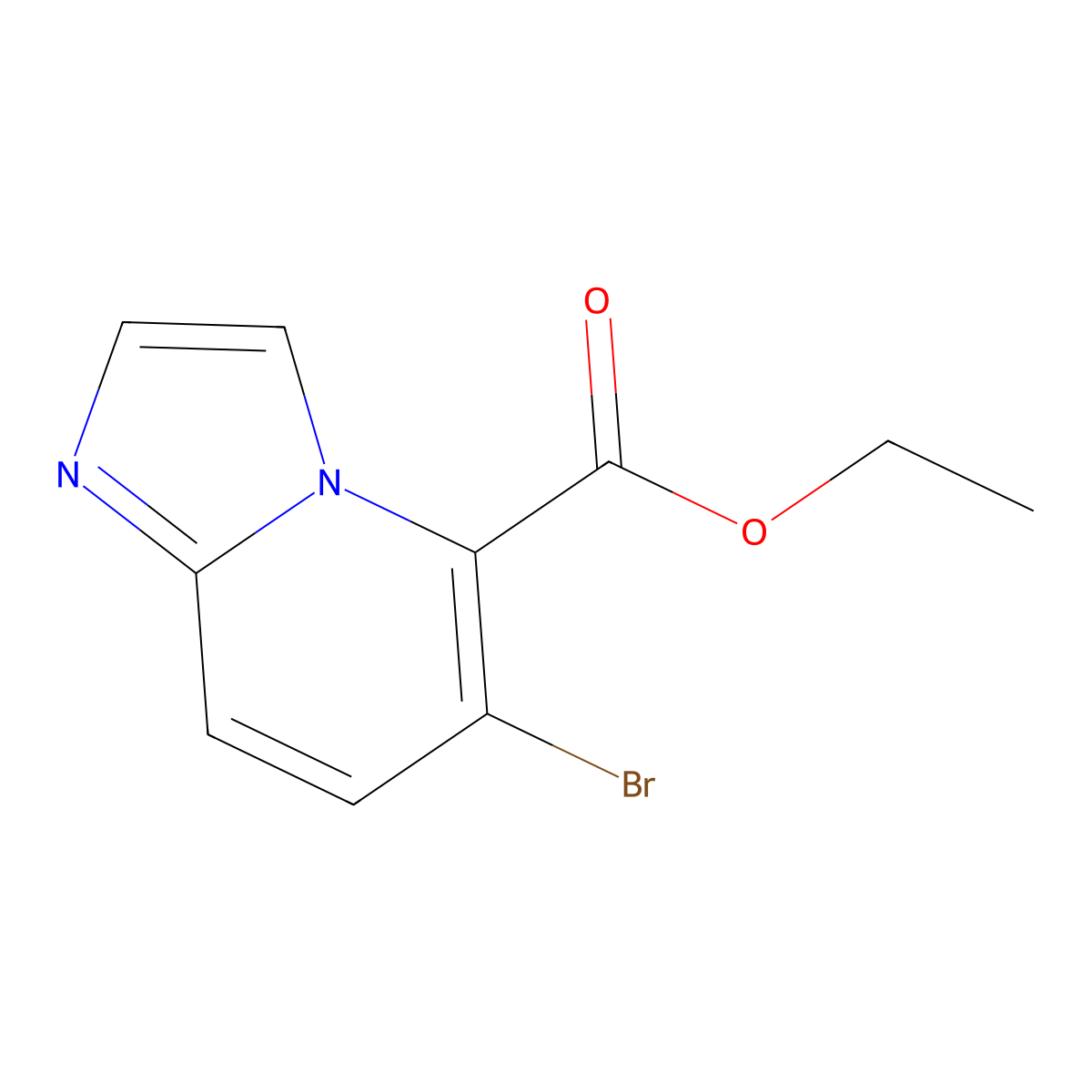 Ethyl 6-bromoimidazo[1,2-a]pyridine-5-carboxylate molecular structure, CAS 2091182-35-1