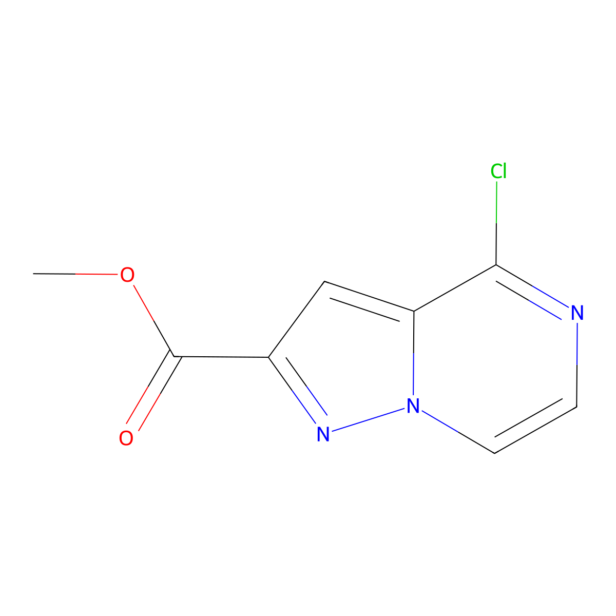 Methyl 4-chloropyrazolo[1,5-a]pyrazine-2-carboxylate molecular structure, CAS 2091184-12-0