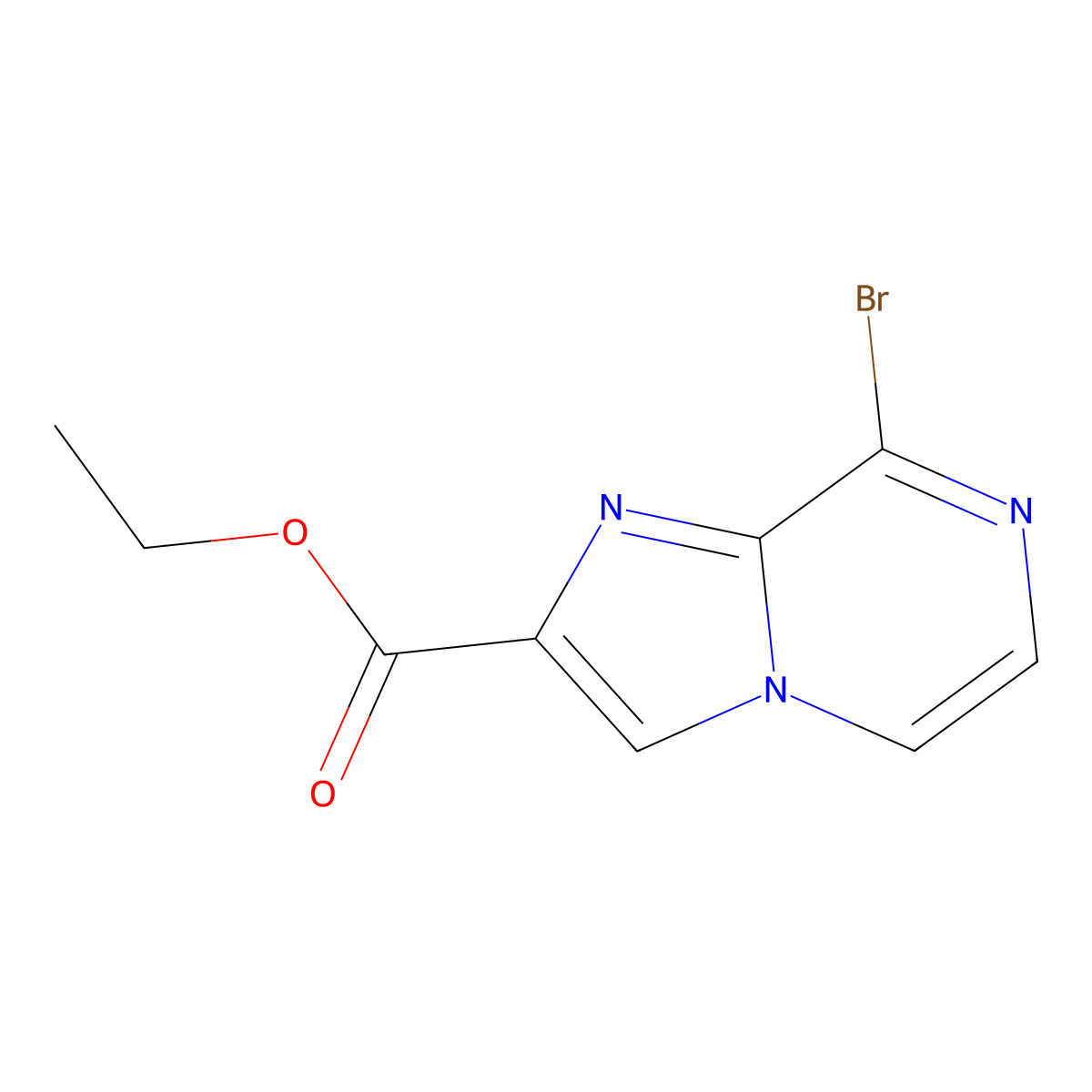 Ethyl 8-bromoimidazo[1,2-a]pyrazine-2-carboxylate molecular structure, CAS 2091198-75-1