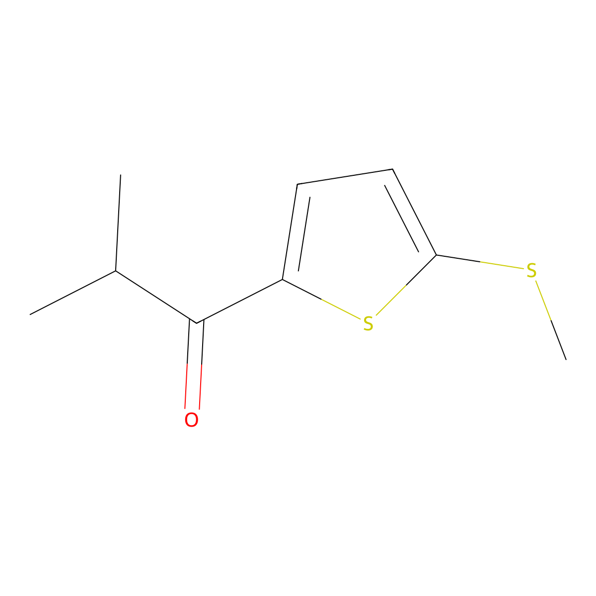 2-Methyl-1-[5-(methylthio)-2-thienyl]-1-propanone molecular structure, CAS 2091199-07-2