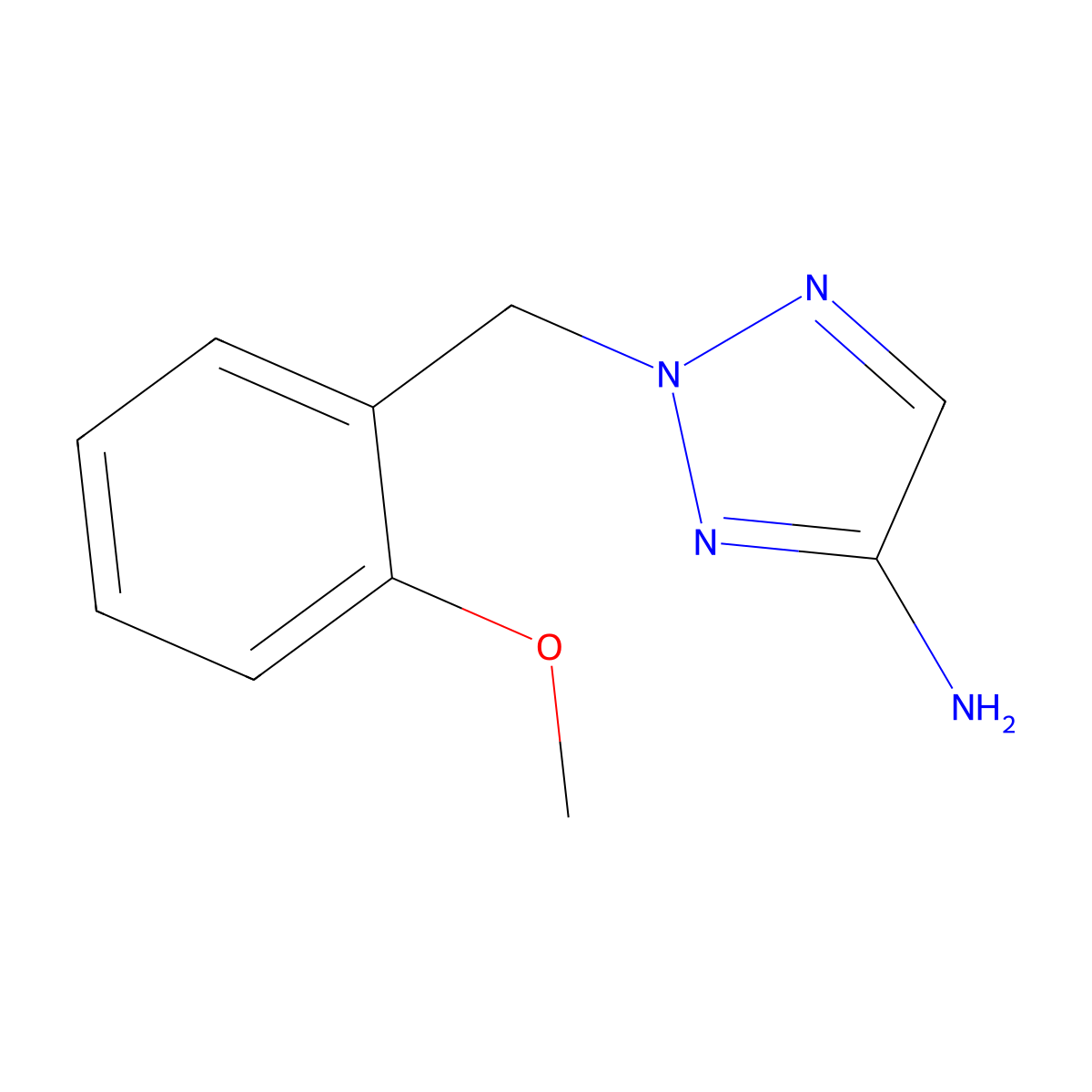 2-[(2-Methoxyphenyl)methyl]-2H-1,2,3-triazol-4-amine molecular structure, CAS 2091207-95-1