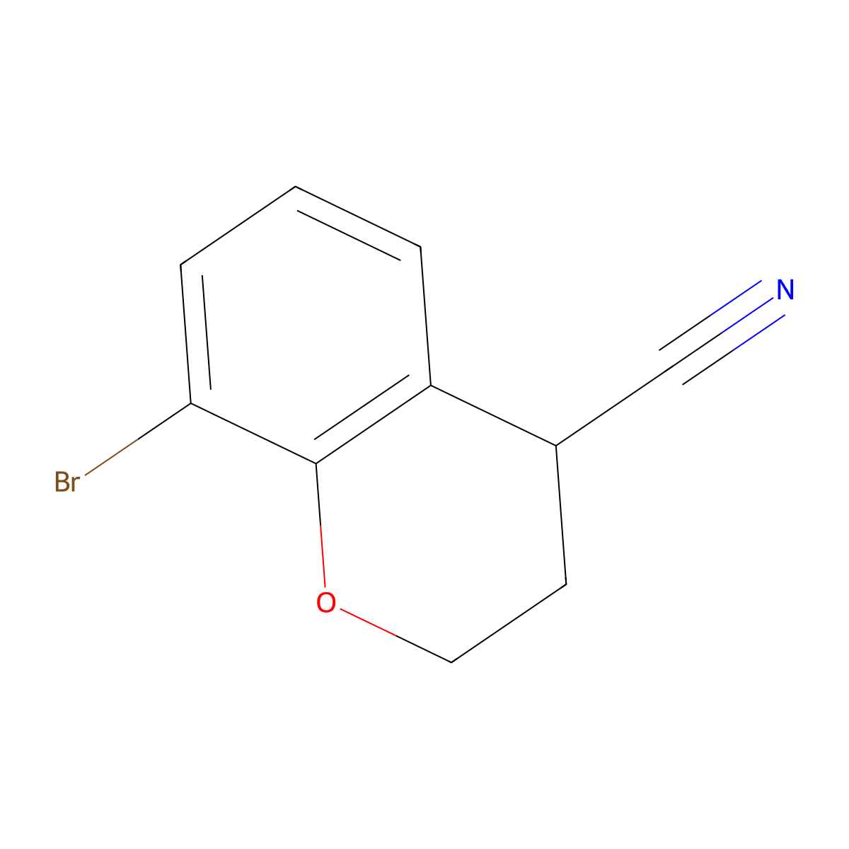 8-Bromochroman-4-carbonitrile molecular structure, CAS 2091211-95-7