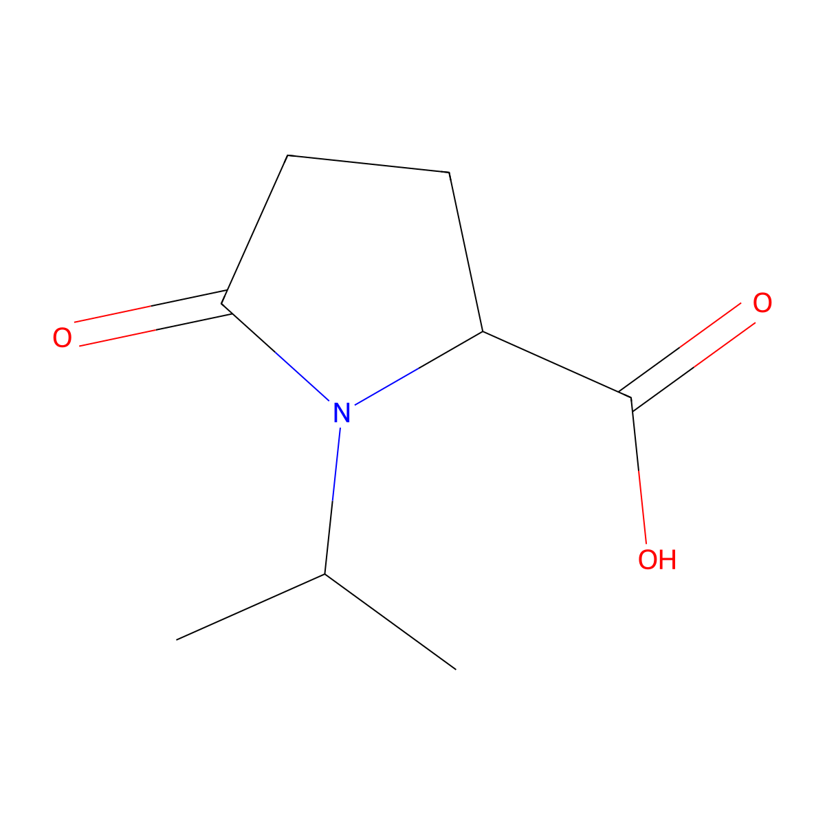 (2R)-5-Oxo-1-(propan-2-yl)pyrrolidine-2-carboxylic acid molecular structure, CAS 2091215-39-1