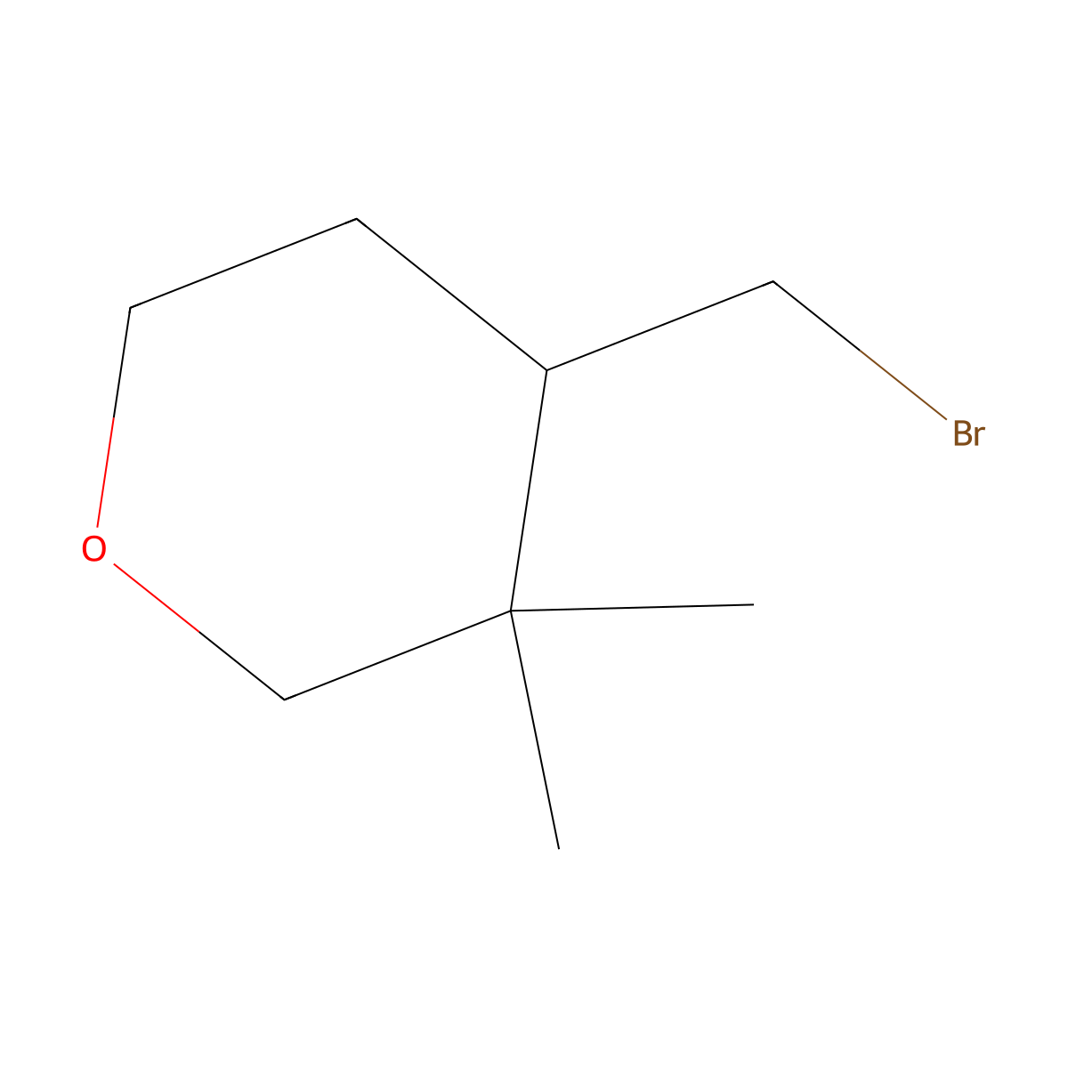 4-(Bromomethyl)-3,3-dimethyltetrahydro-2H-pyran molecular structure, CAS 2091216-50-9