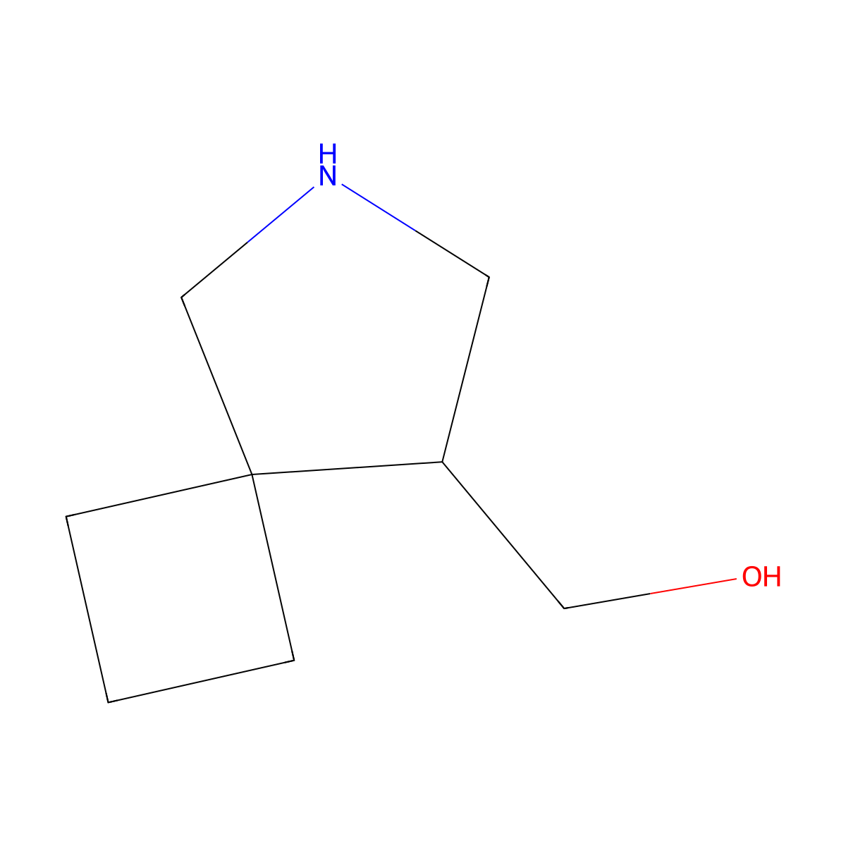 (6-Azaspiro[3.4]octan-8-yl)methanol molecular structure, CAS 2091216-75-8