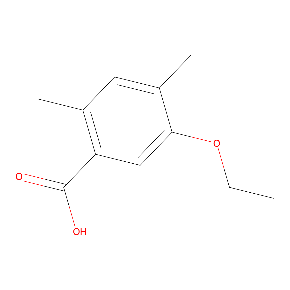 5-Ethoxy-2,4-dimethylbenZoic acid molecular structure, CAS 2091216-89-4