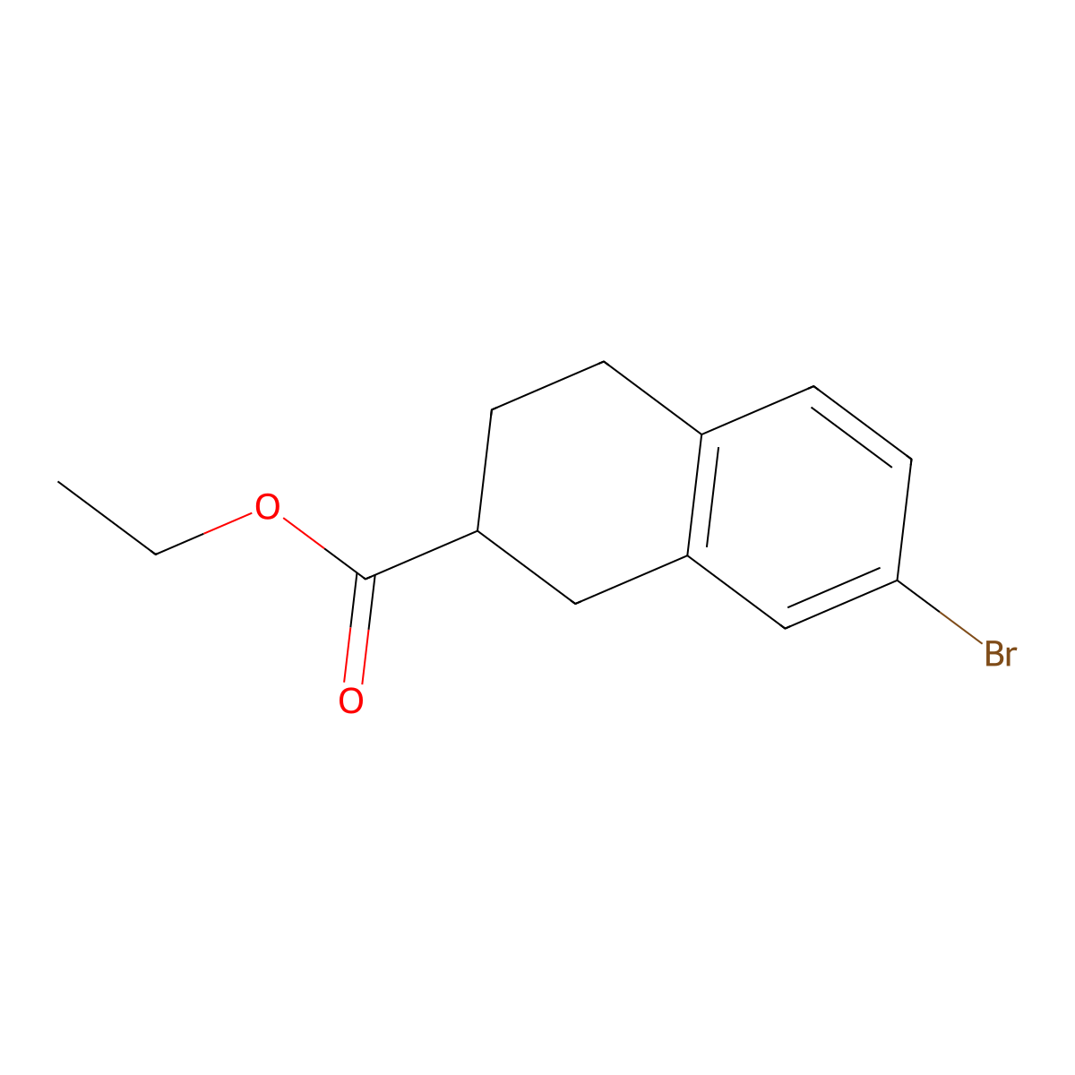 EThyl 7-bromo-1,2,3,4-tetrahydronaphthalene-2-carboxylate molecular structure, CAS 2091217-78-4