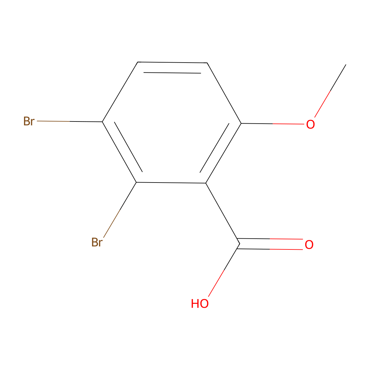 2,3-Dibromo-6-methoxybenZoic acid molecular structure, CAS 2091222-56-7