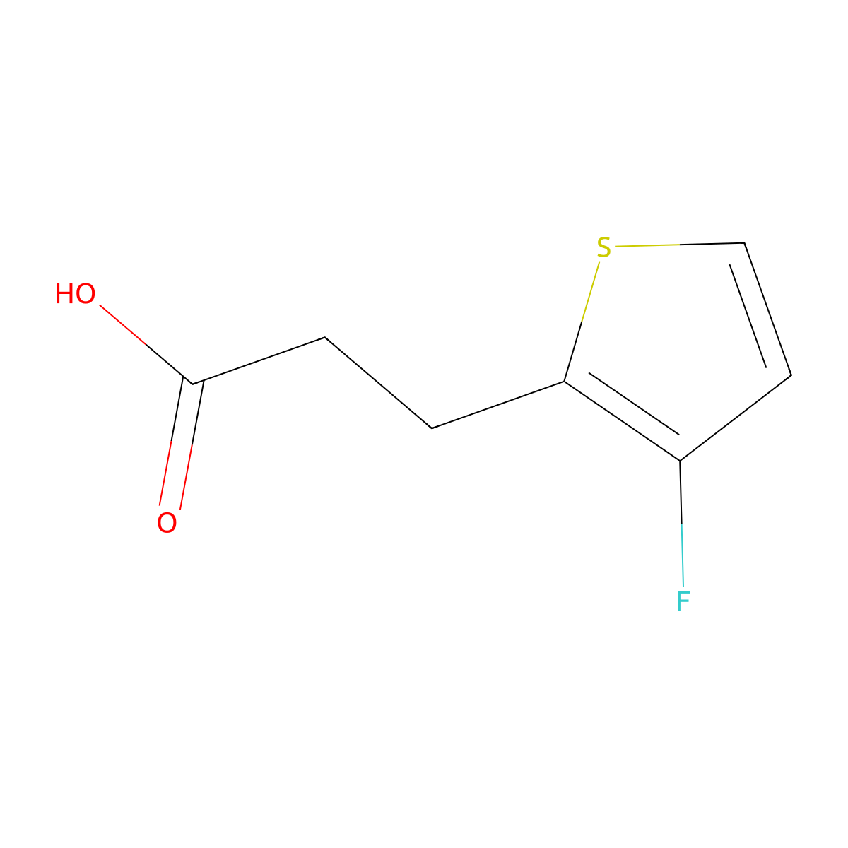 3-(3-Fluorothiophen-2-yl)propanoic acid molecular structure, CAS 2091228-20-3