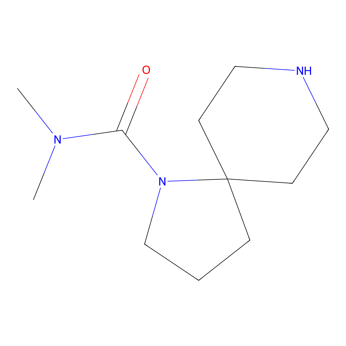 N,N-Dimethyl-1,8-Diazaspiro[4.5]Decane-1-Carboxamide molecular structure, CAS 2091232-31-2