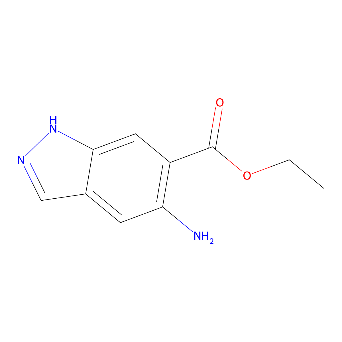 ethyl 5-amino-1H-indazole-6-carboxylate molecular structure, CAS 2091238-44-5