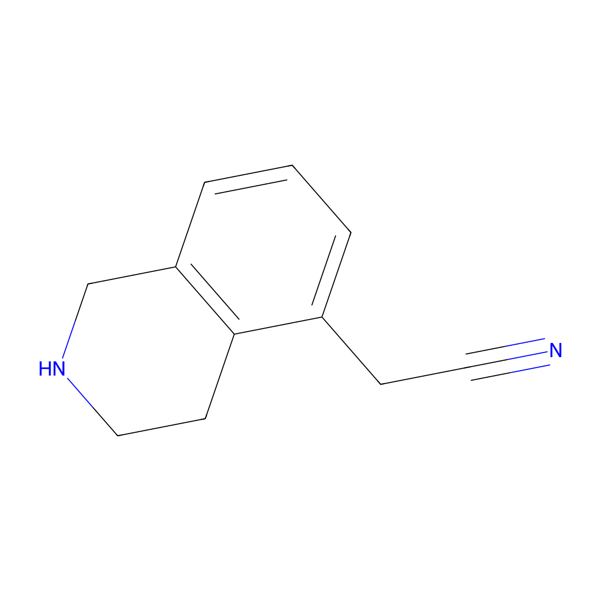 2-(1,2,3,4-Tetrahydroisoquinolin-5-yl)acetonitrile molecular structure, CAS 2091240-84-3