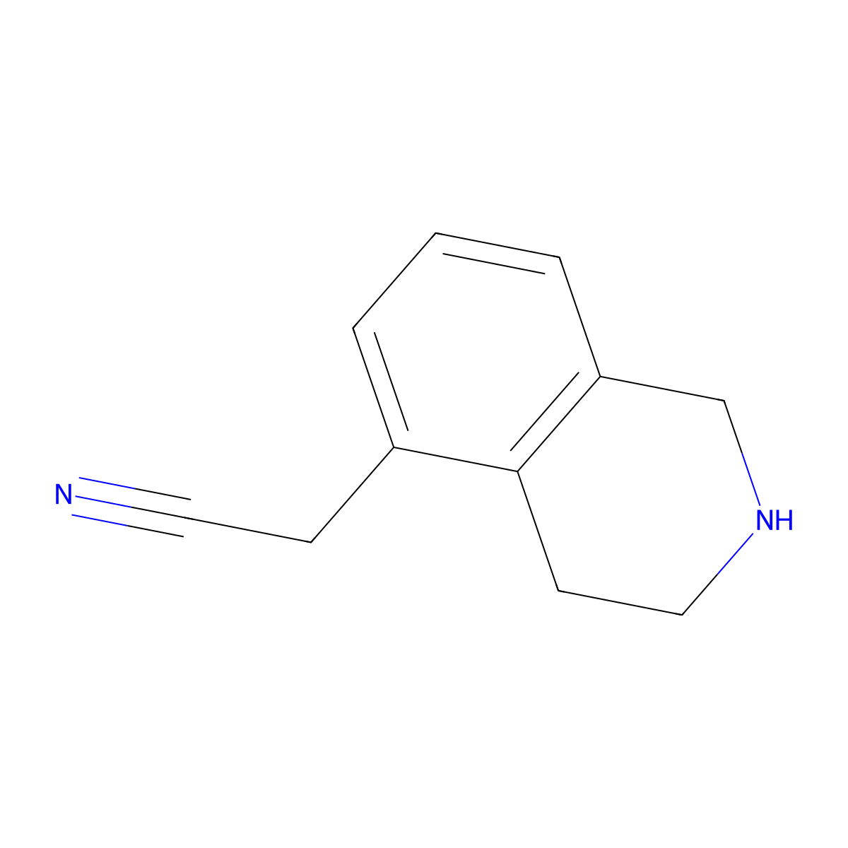2-(1,2,3,4-Tetrahydroisoquinolin-5-yl)acetonitrile molecular structure, CAS 2091240-84-3