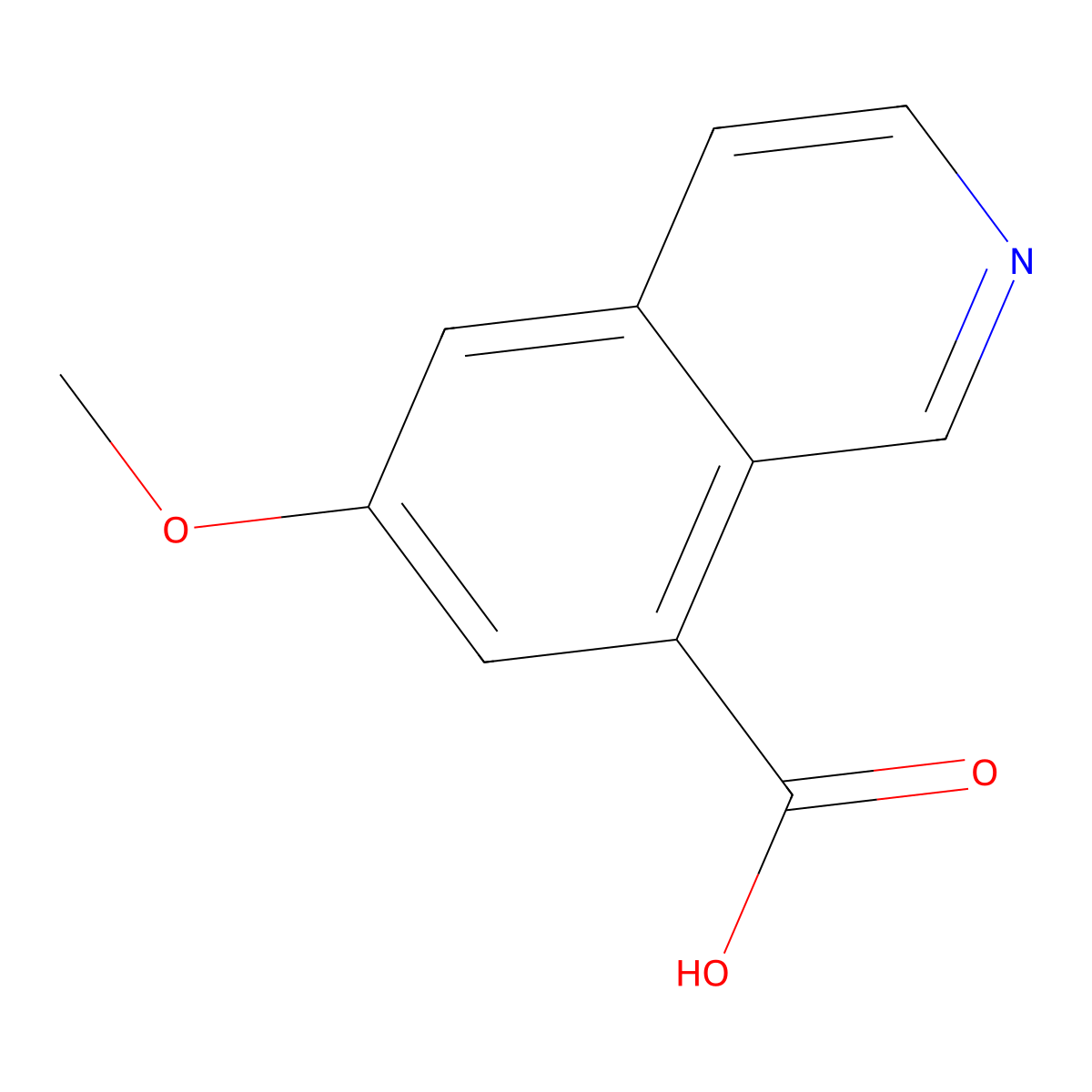6-Methoxyisoquinoline-8-carboxylic acid molecular structure, CAS 2091246-62-5
