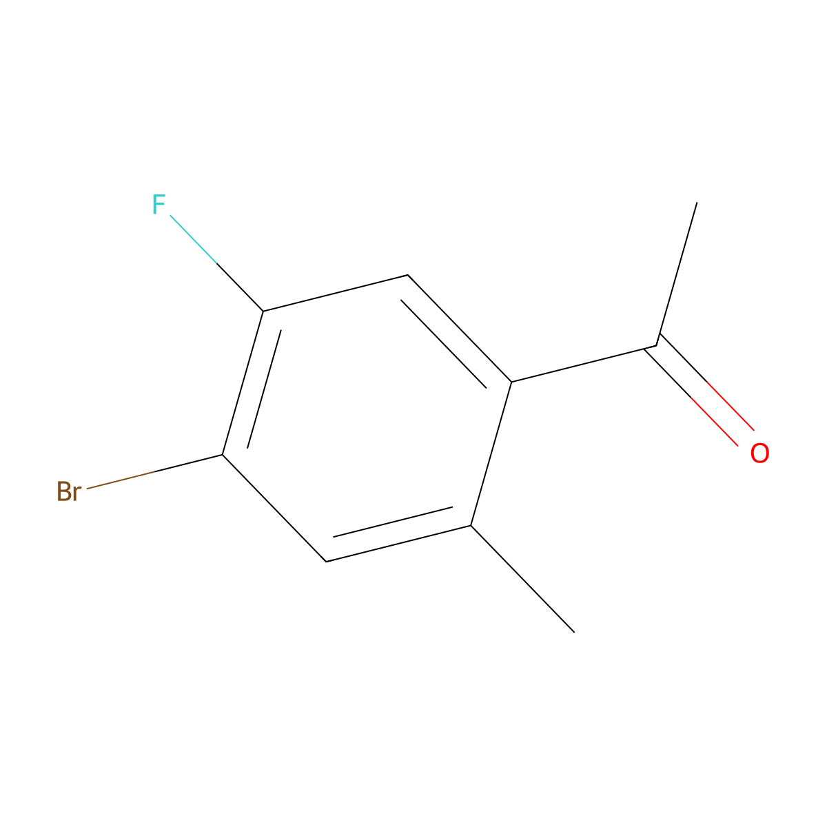 1-(4-Bromo-5-fluoro-2-methylphenyl)ethanone molecular structure, CAS 2091247-32-2