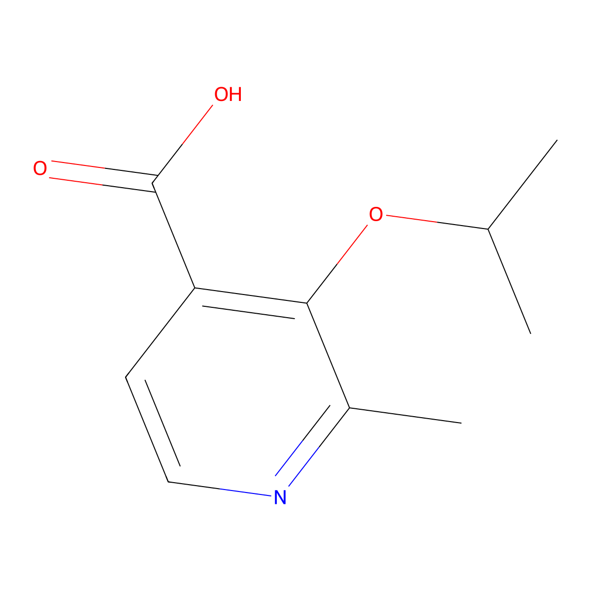2-Methyl-3-(propan-2-yloxy)pyridine-4-carboxylic acid molecular structure, CAS 2091252-20-7