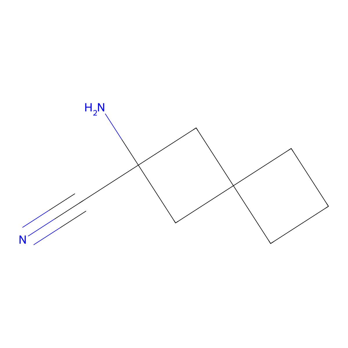 2-Aminospiro[3.3]heptane-2-carbonitrile molecular structure, CAS 2091254-13-4