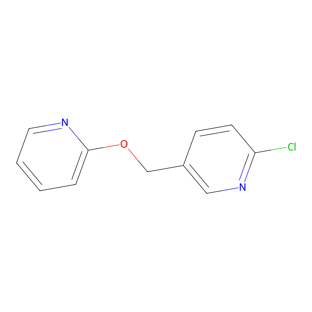 2-Chloro-5-[(pyridin-2-yloxy)methyl]pyridine molecular structure, CAS 2091260-28-3