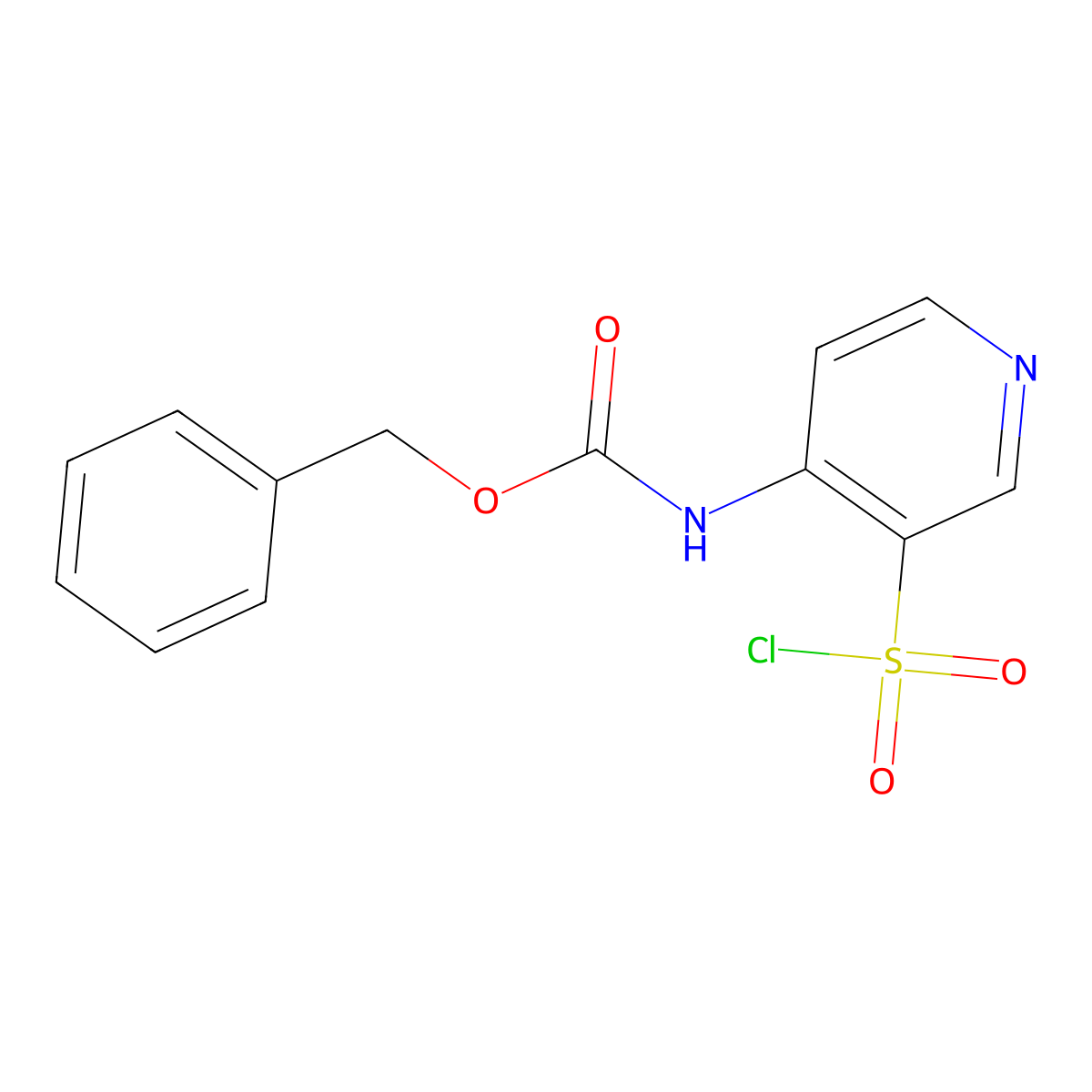 Benzyl N-[3-(chlorosulfonyl)pyridin-4-yl]carbamate molecular structure, CAS 2091268-68-5