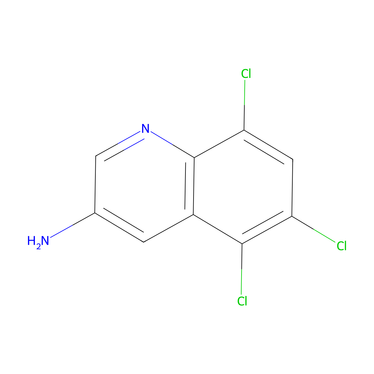 5,6,8-Trichloroquinolin-3-amine molecular structure, CAS 2091269-42-8