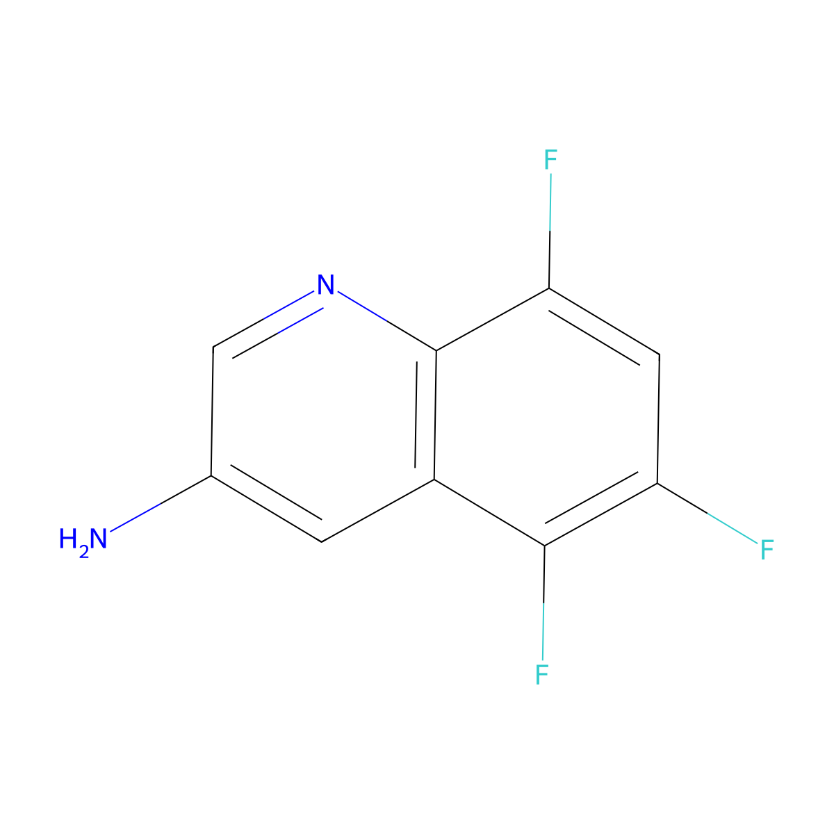 5,6,8-Trifluoroquinolin-3-amine molecular structure, CAS 2091269-45-1