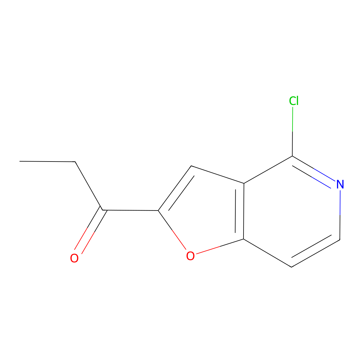 1-{4-Chlorofuro[3,2-c]pyridin-2-yl}propan-1-one molecular structure, CAS 2091269-70-2