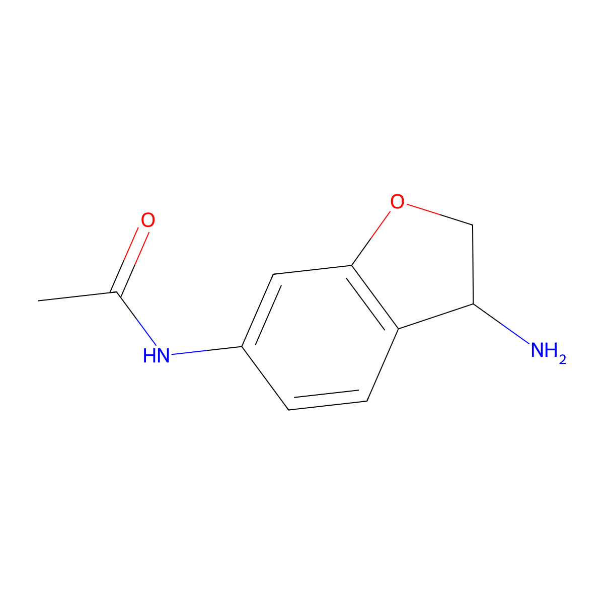 N-(3-Amino-2,3-dihydro-1-benzofuran-6-yl)acetamide molecular structure, CAS 2091270-18-5