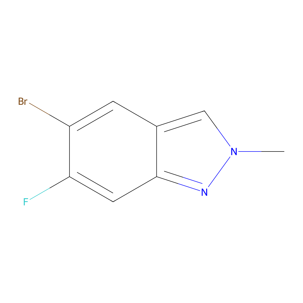 5-Bromo-6-fluoro-2-methyl-2h-indazole molecular structure, CAS 2091272-22-7