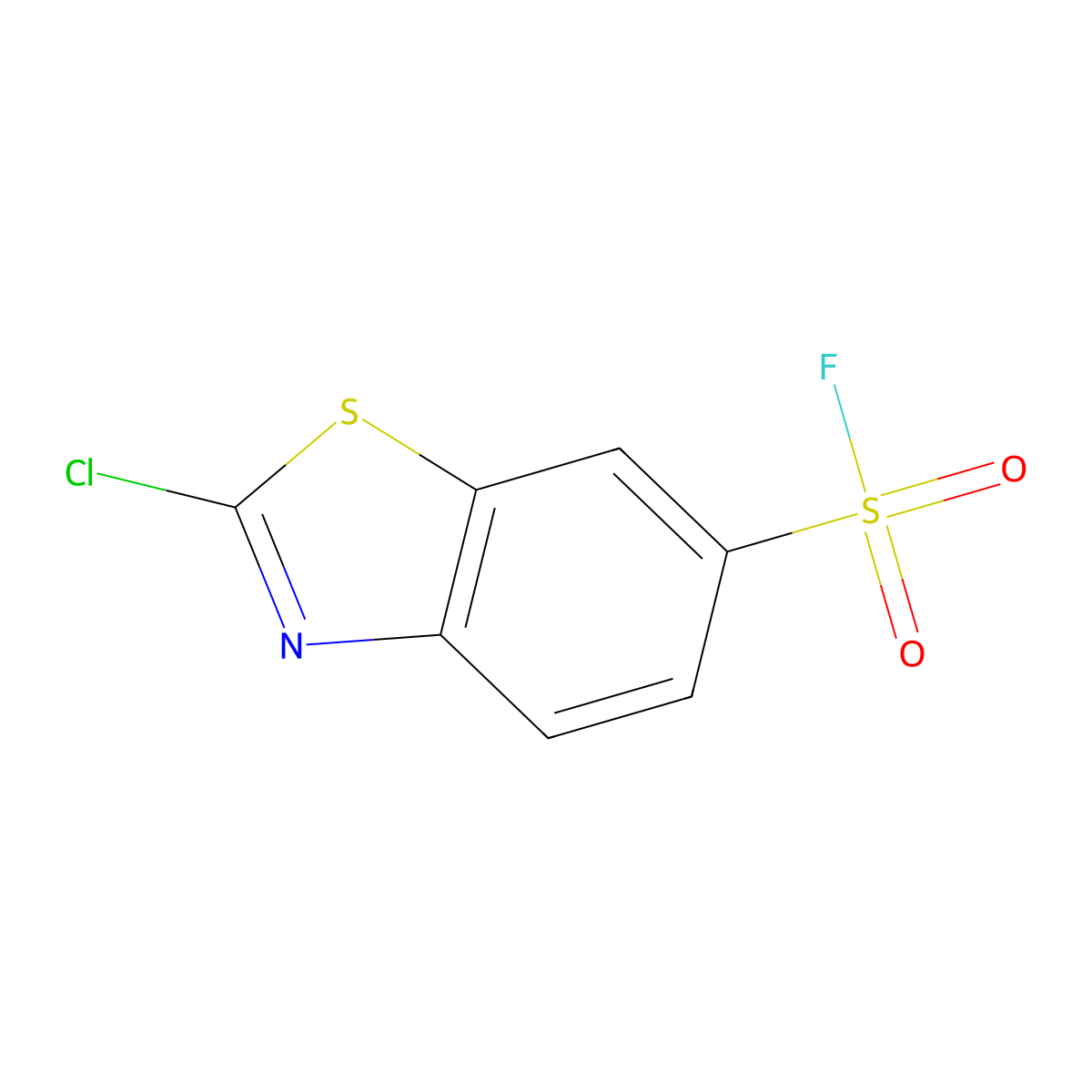 2-Chloro-1,3-benzothiazole-6-sulfonyl fluoride molecular structure, CAS 2091272-48-7