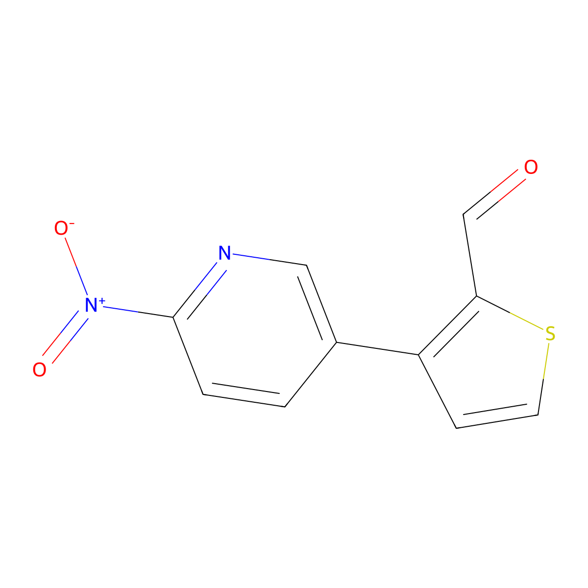 3-(6-Nitropyridin-3-yl)thiophene-2-carbaldehyde molecular structure, CAS 2091272-53-4