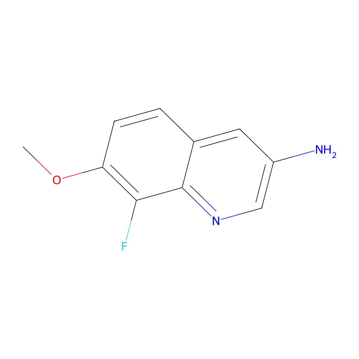8-Fluoro-7-methoxyquinolin-3-amine molecular structure, CAS 2091272-60-3