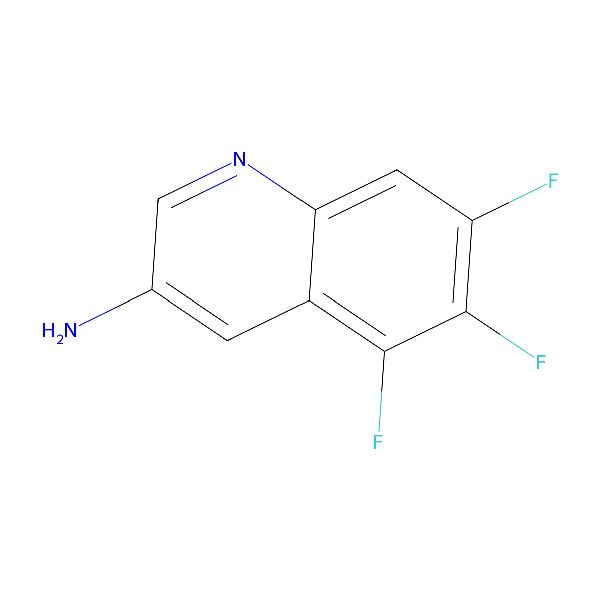 5,6,7-Trifluoroquinolin-3-amine molecular structure, CAS 2091272-74-9