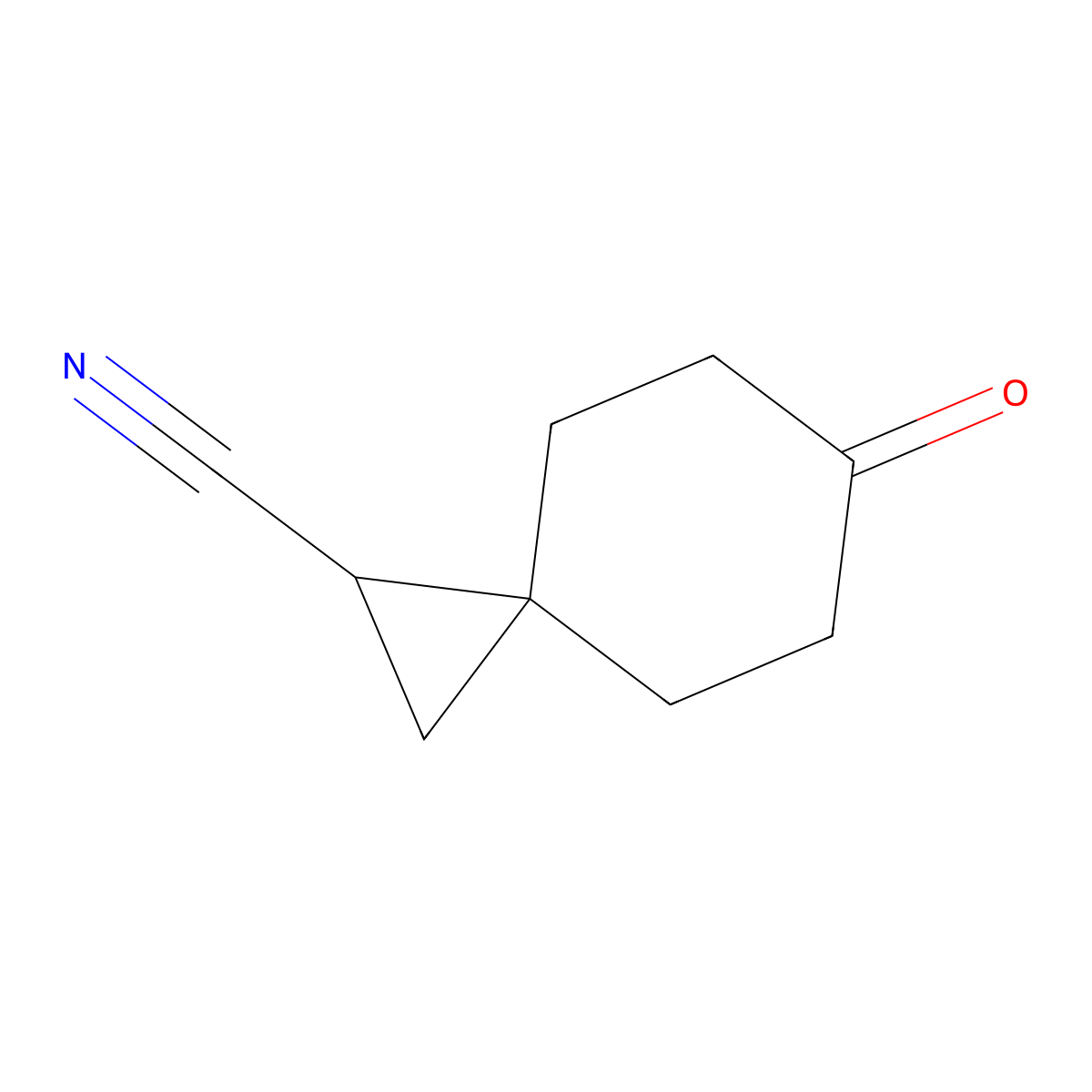 6-Oxospiro[2.5]octane-1-carbonitrile molecular structure, CAS 2091273-94-6