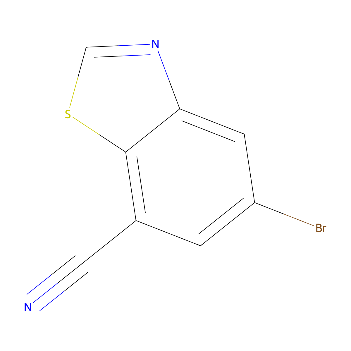 5-Bromo-1,3-benzothiazole-7-carbonitrile molecular structure, CAS 2091285-72-0
